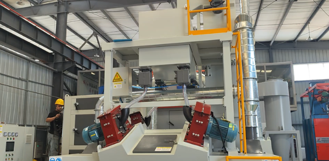 营口板材除锈强化，通过式抛丸机应用案例