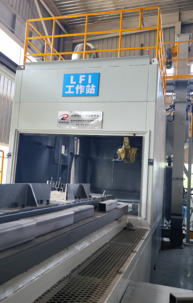 营口无尘环保自动喷砂机，车间更安全更规范